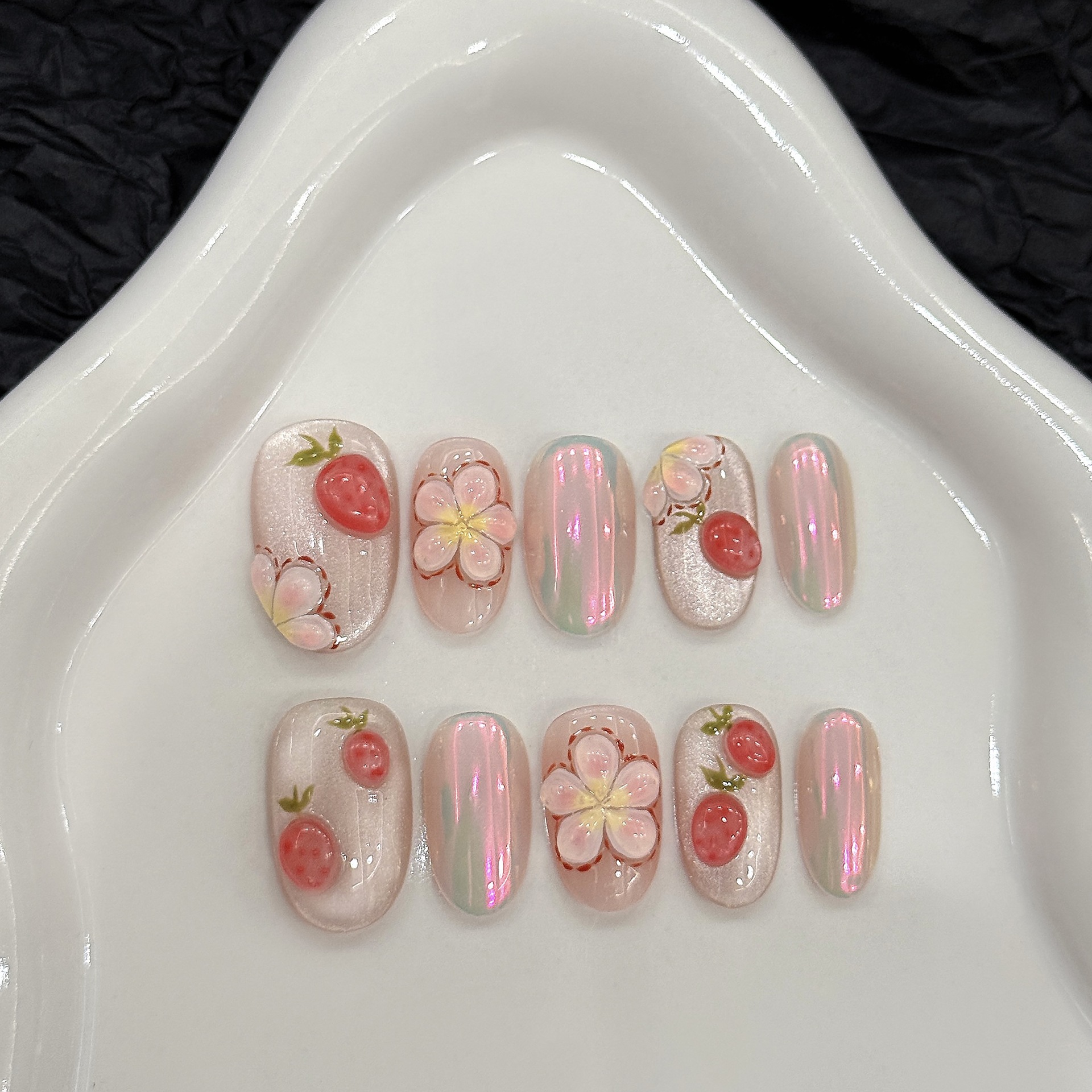 Resin Art Flowers - 10pcs Short Oval 