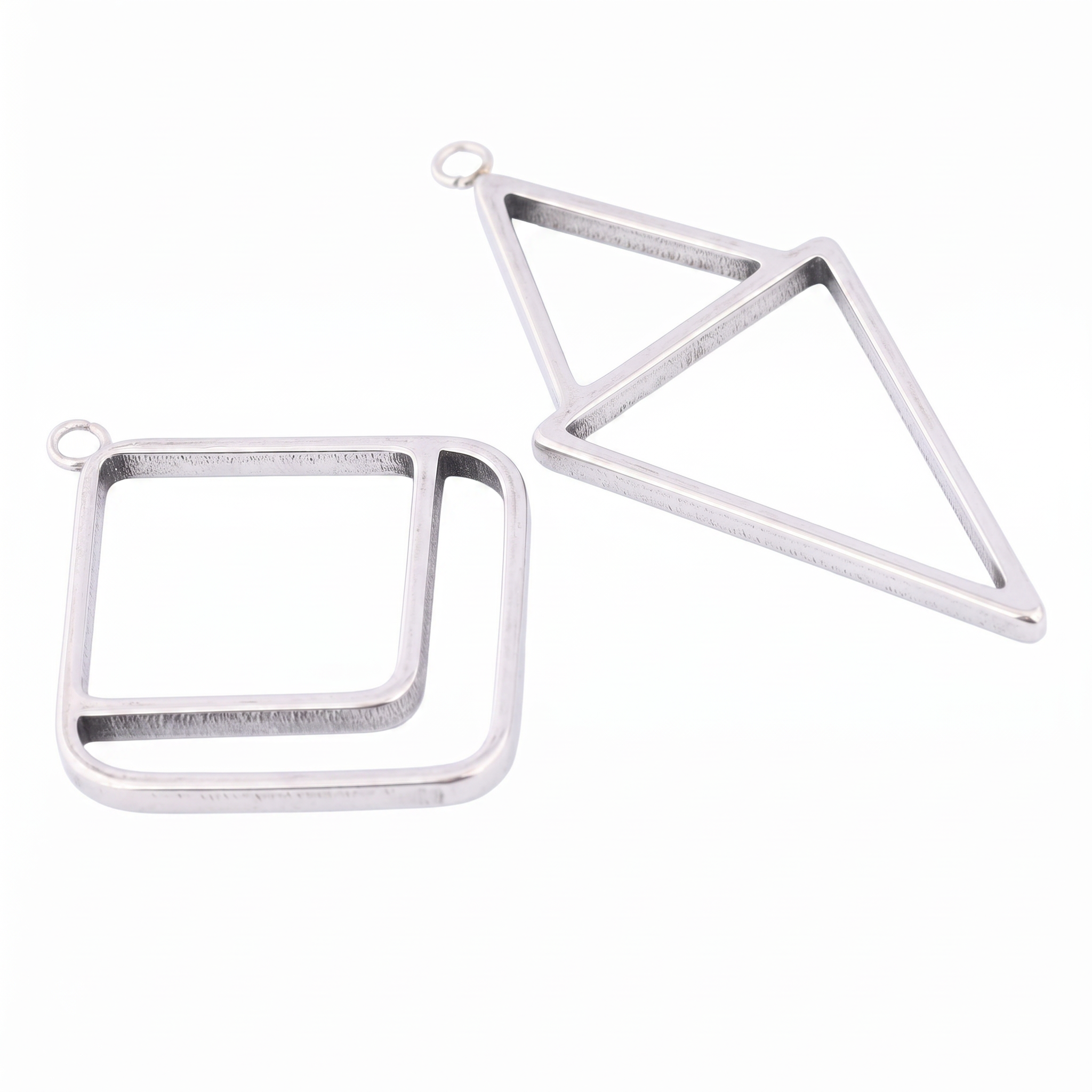 Resin Art Love - 10pcs Square Triangle 3mm Thick Open