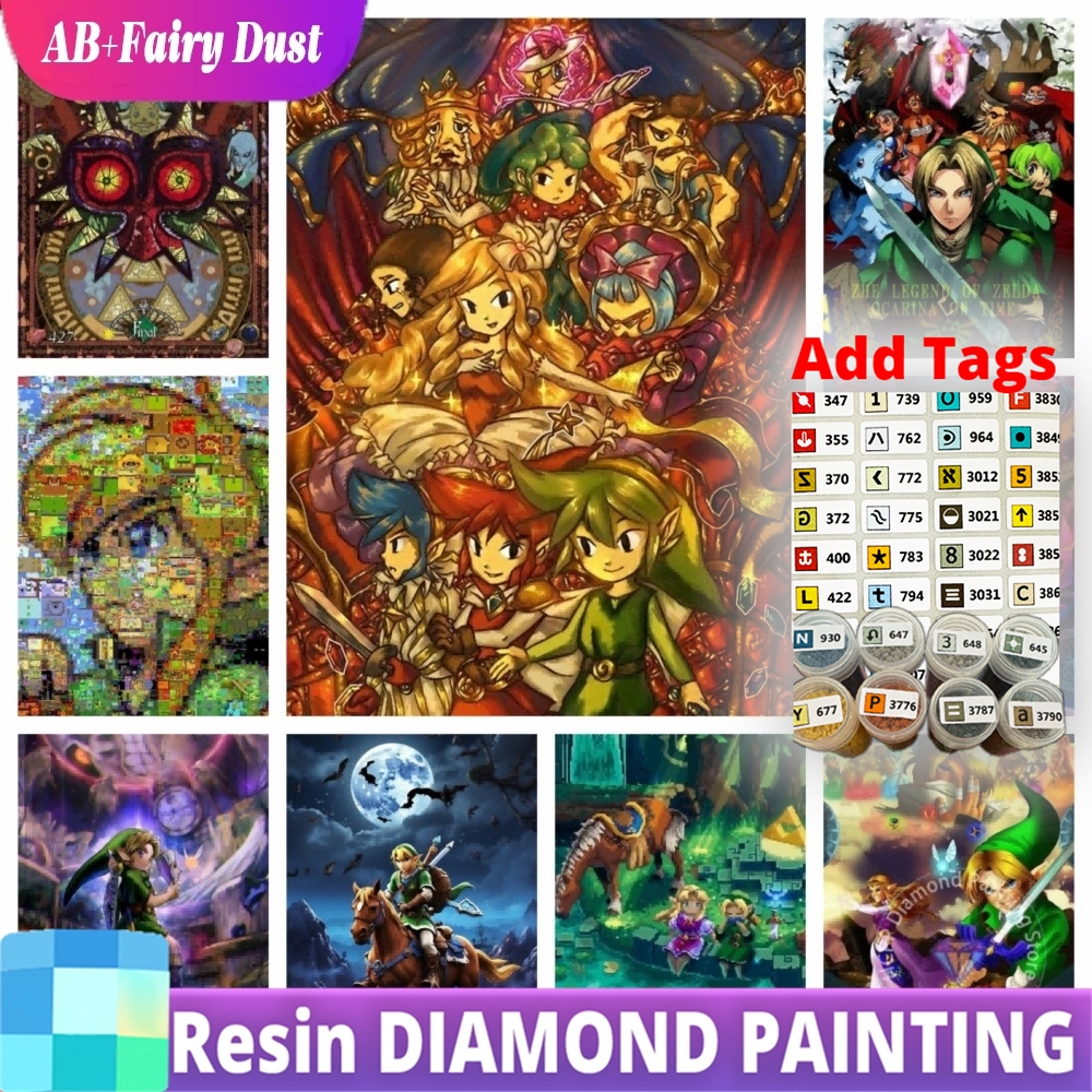 Resin Art Zelda - AB Fairy Dust Comes with DMC