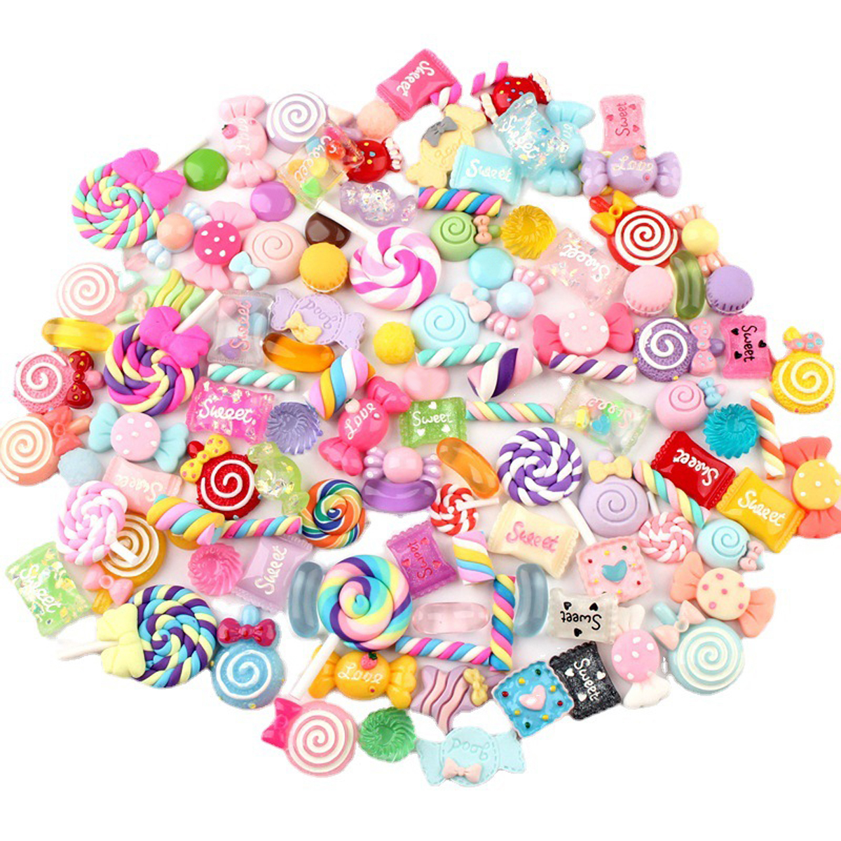 Resin Art Love - 30pcs Random Candy Slime Charms Cute