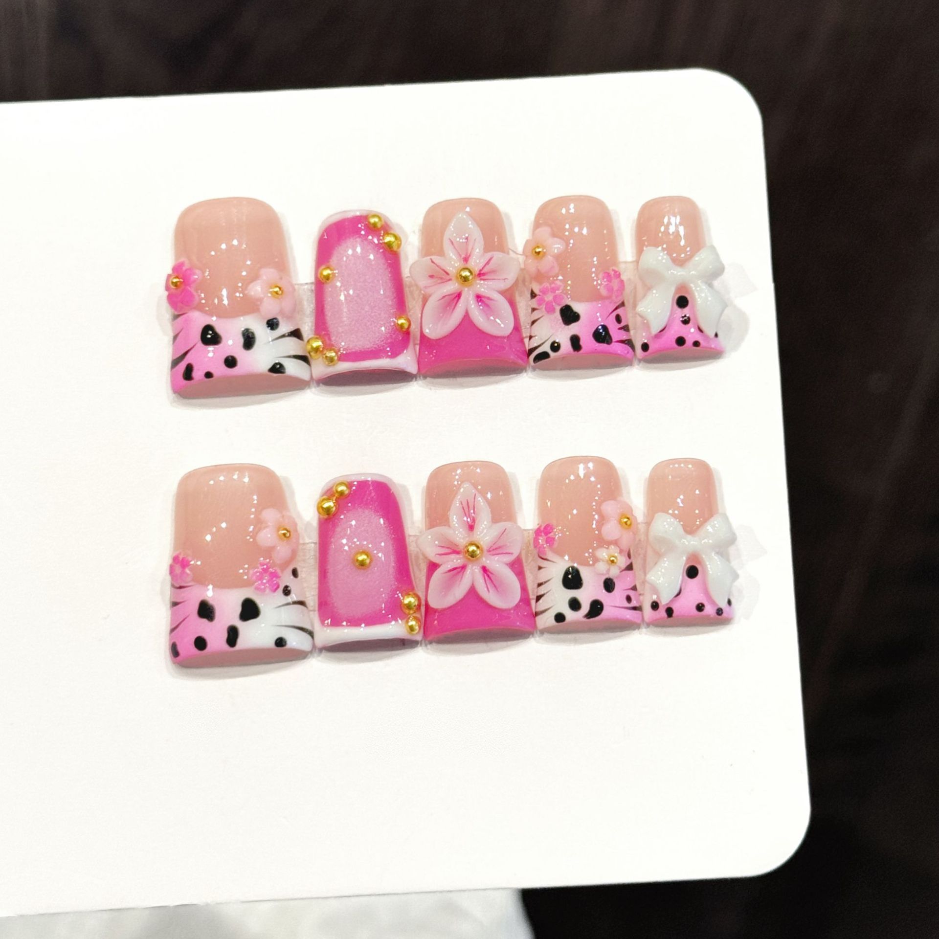 Resin Art Flowers - 10pcs Pure Hand Pressed Duck Nail