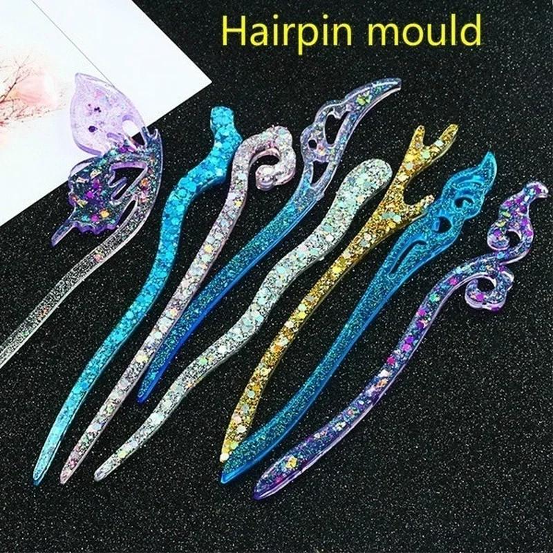 Resin Art Love - New Transparent Hairpin Silicone Special Mould