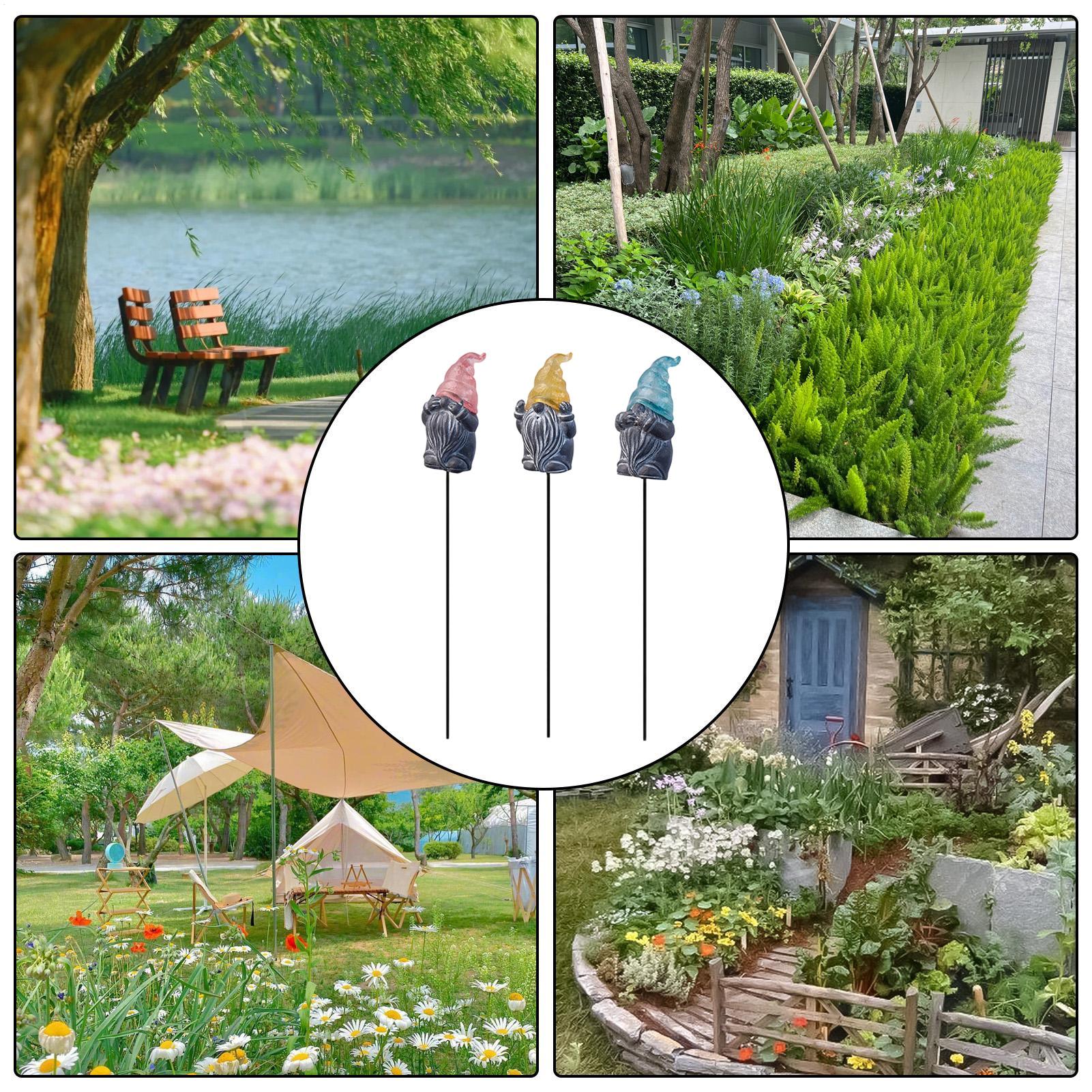 Decorative Yard Stakes 3-Piece - Resin Art Flowers review and price