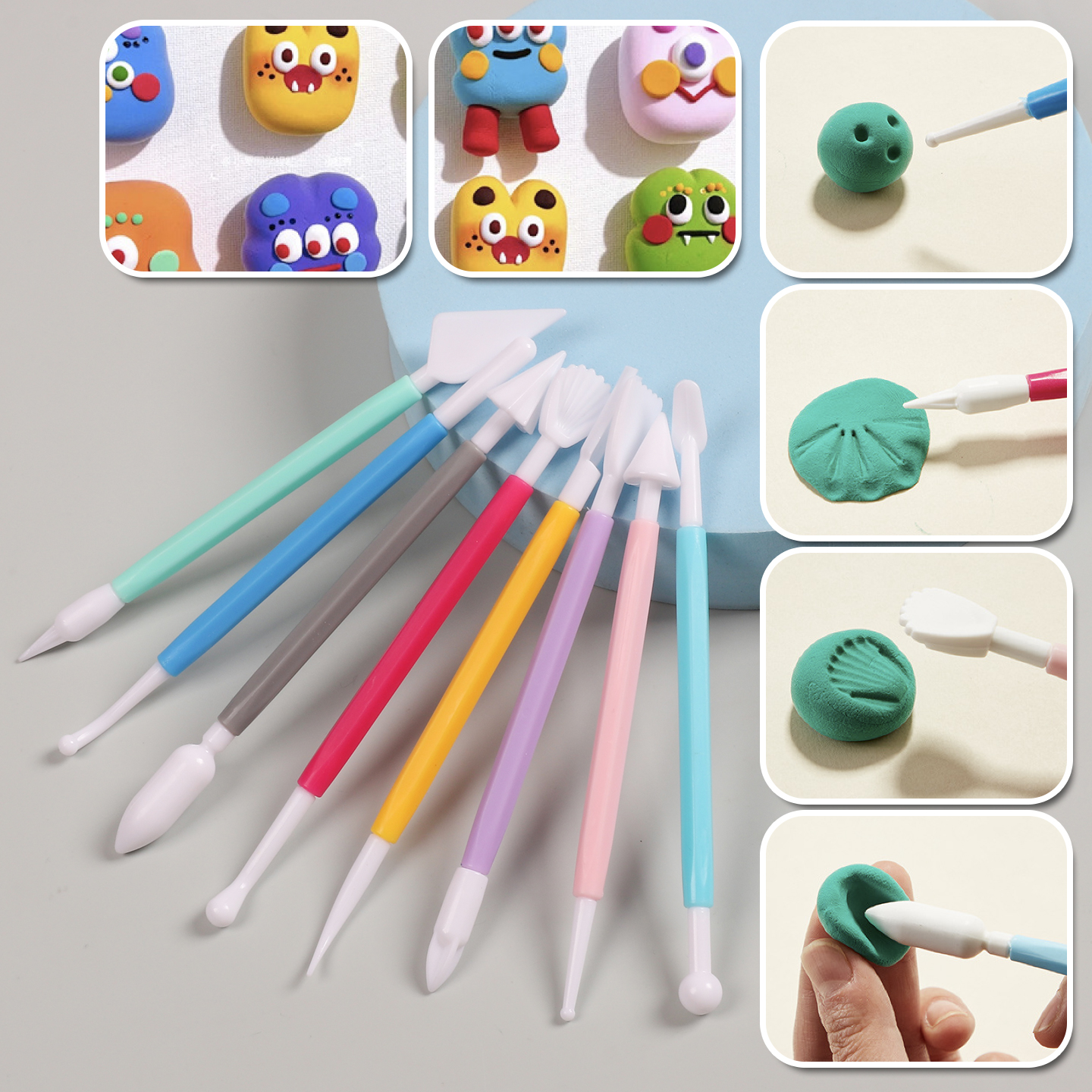 8 Pieces Handmade Pottery Tool - Resin Art Tool Kit review and price