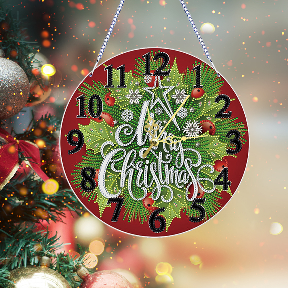2D Flat DIY Xmas Diamond Paint - Resin Art Clock review and price