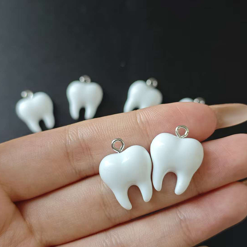 10pcs Cute White Teeth Resin P - Resin Art Love review and price