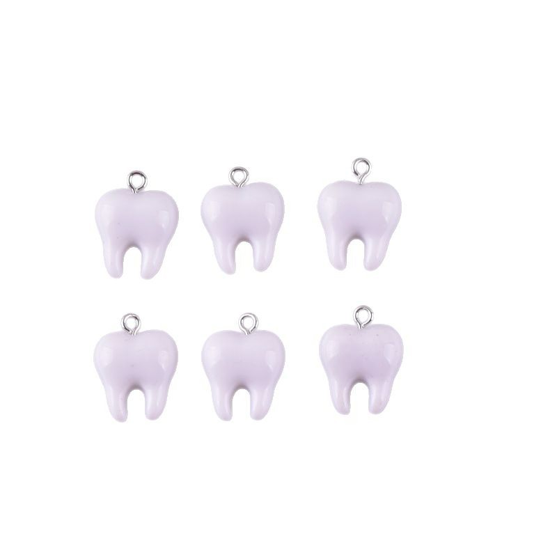 10pcs Cute White Teeth Resin P - Resin Art Love review and price
