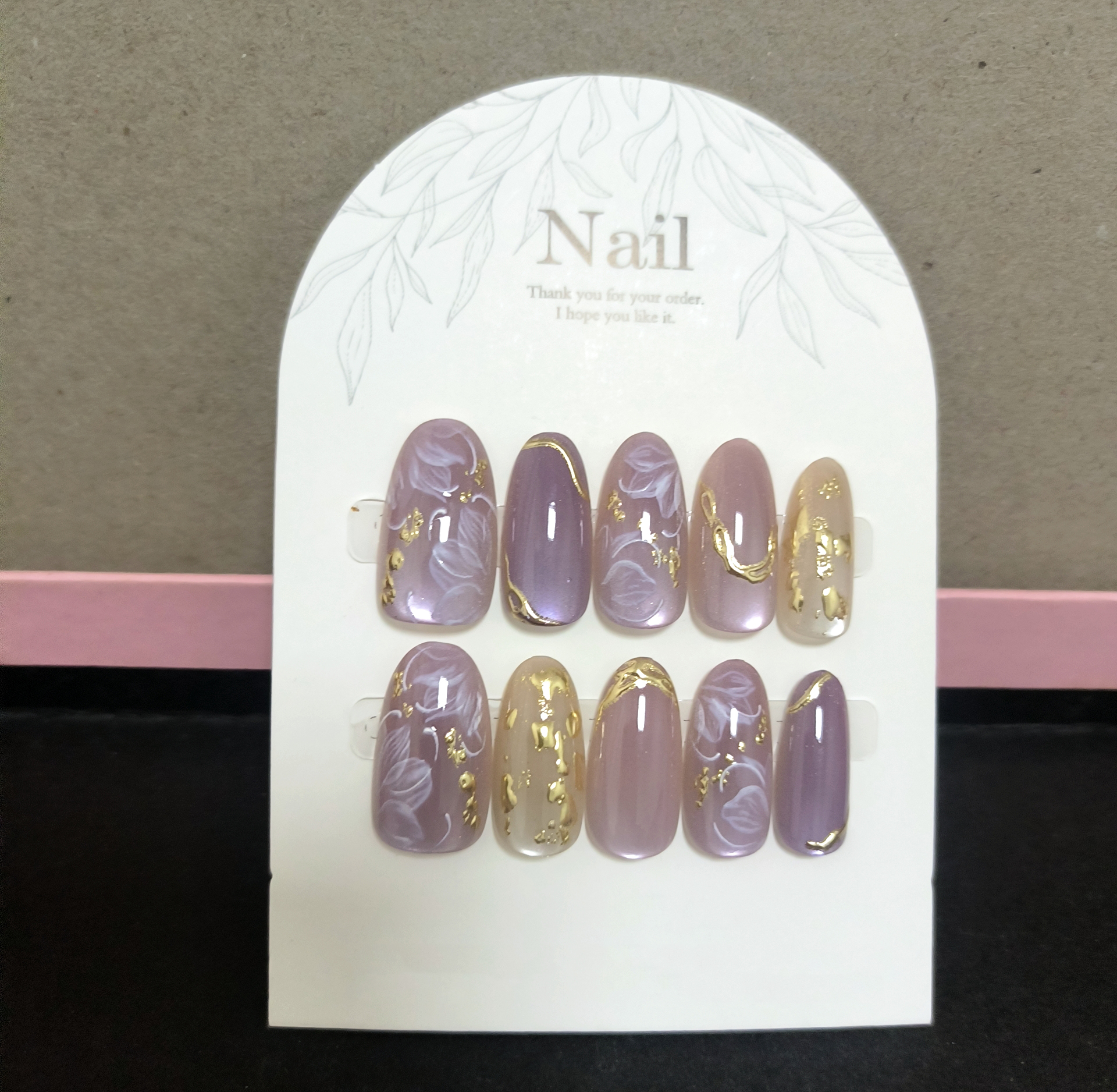 10pcs Handmade Press On Nails  - Resin Art Flowers review and price