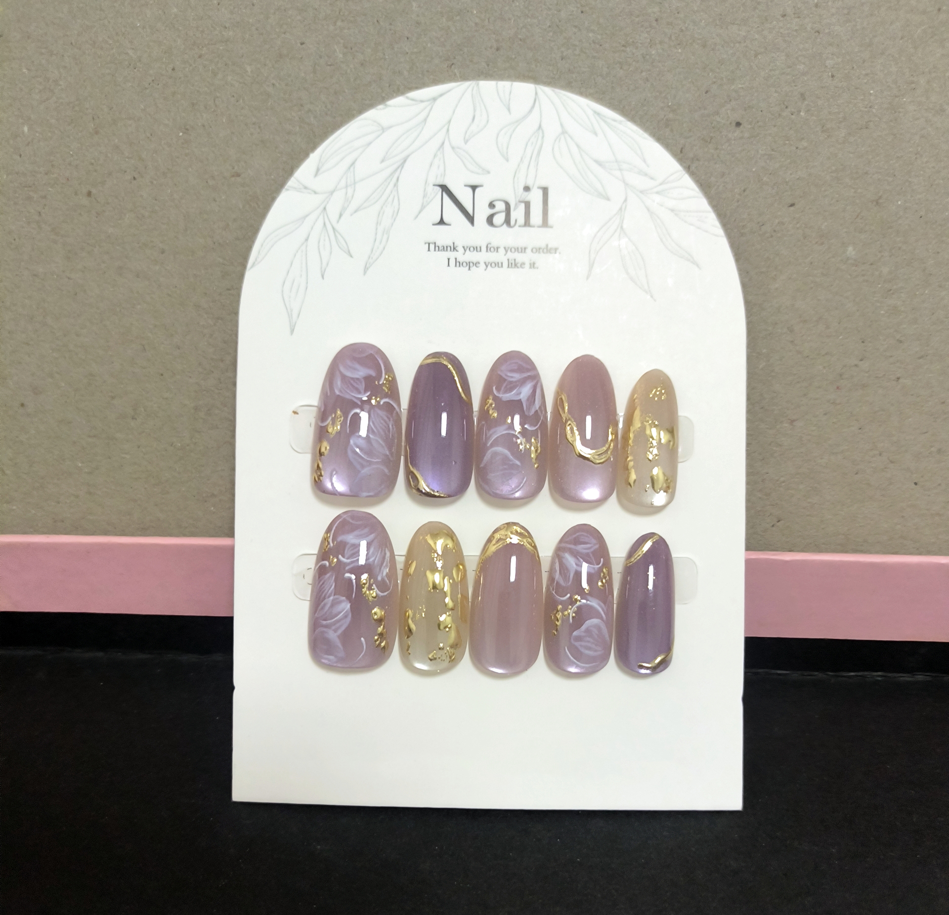 10pcs Handmade Press On Nails  - Resin Art Flowers review and price