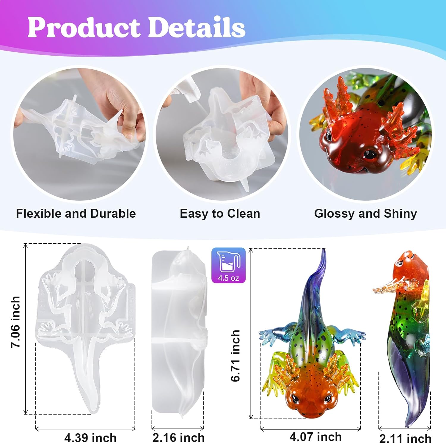 Large Axolotl Resin Molds Sili - Resin Art Craft review and price