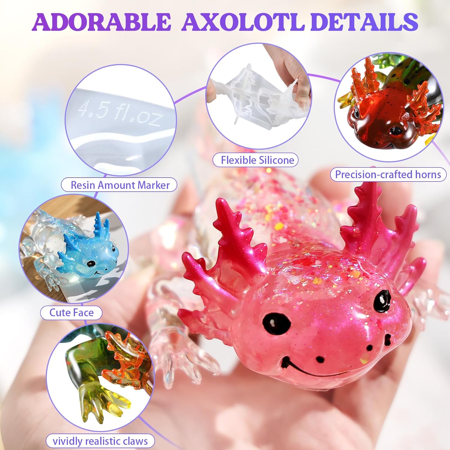 Large Axolotl Resin Molds Sili - Resin Art Craft review and price