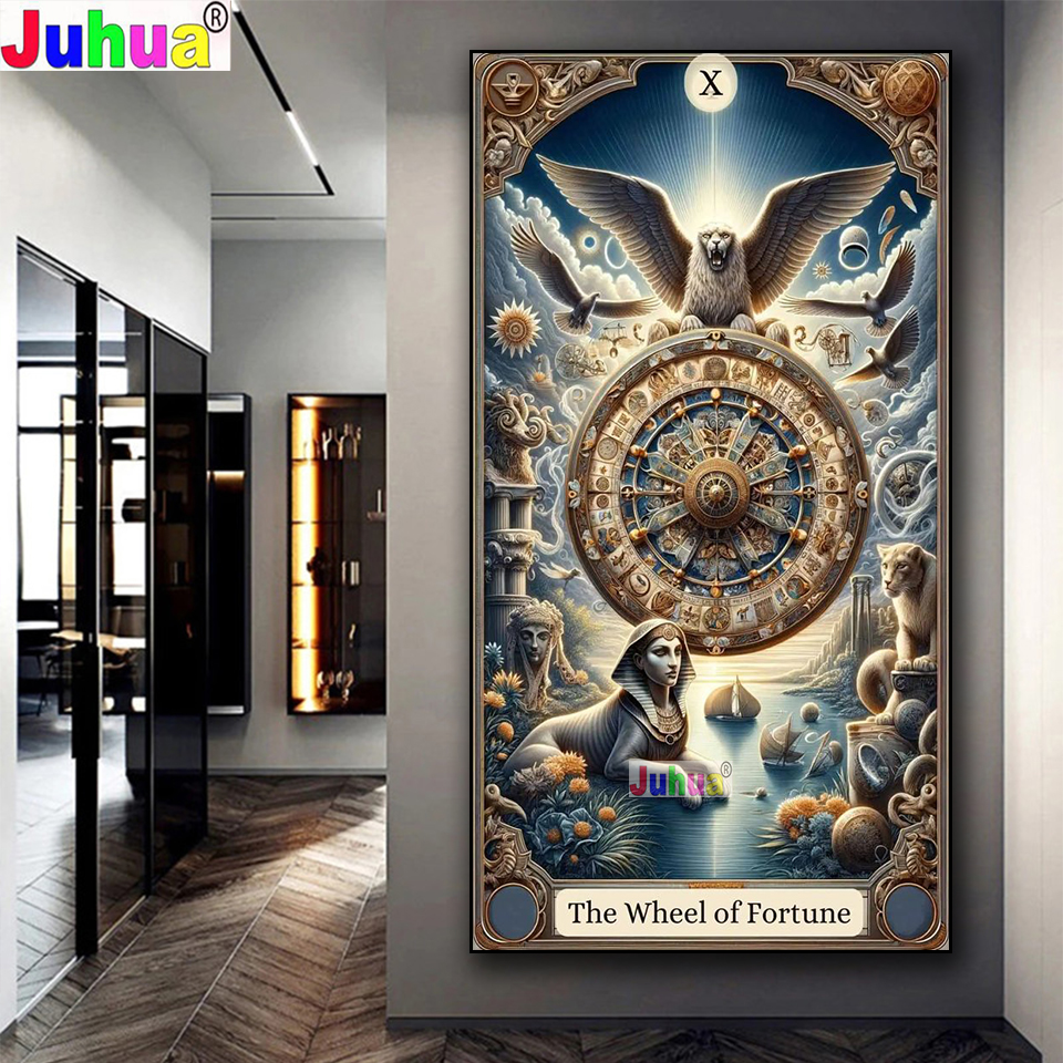 The Wheel of Fortune Tarot Car - Resin Art Meaning review and price