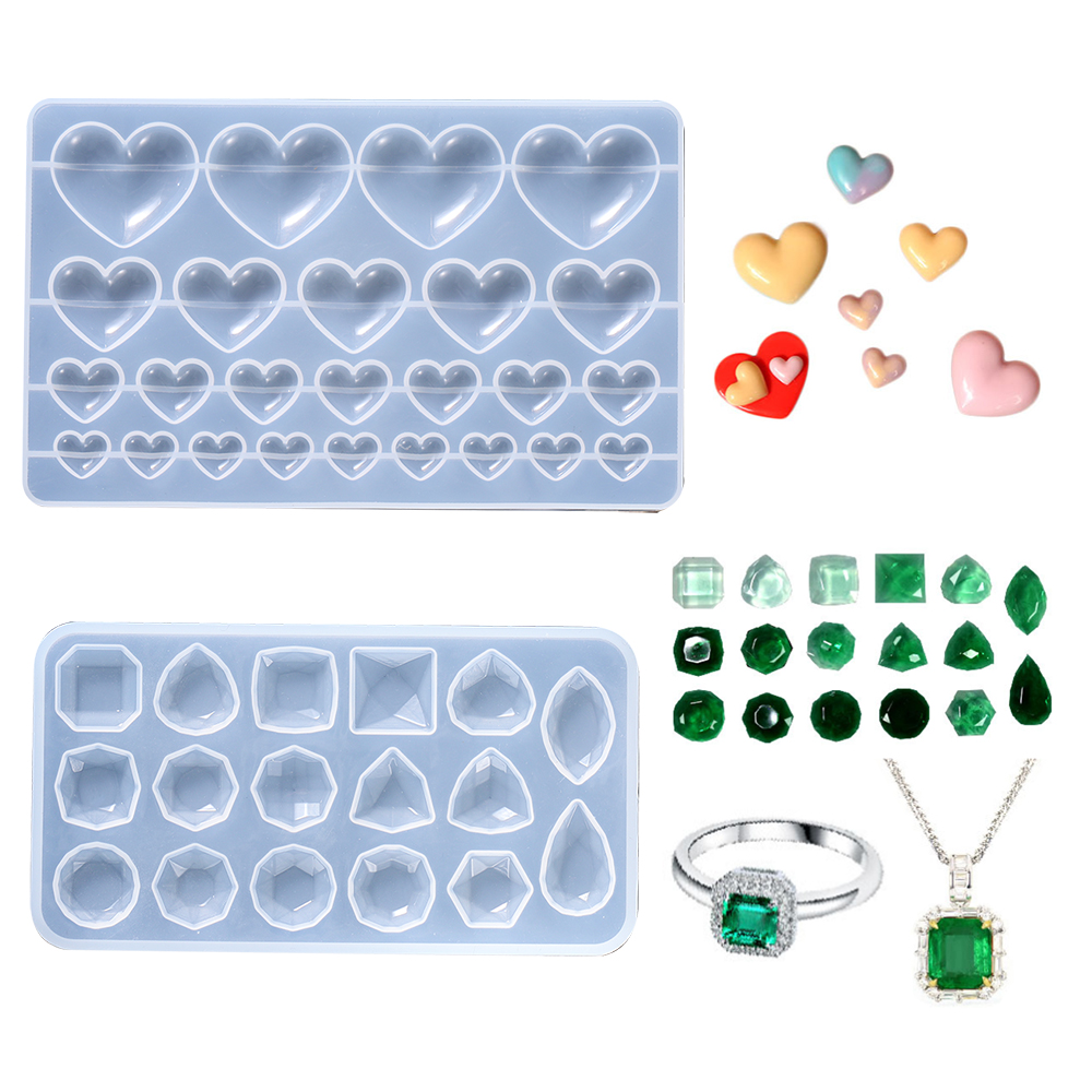 Love Heart Silicone Mold Jewel - Resin Art Tool Kit review and price
