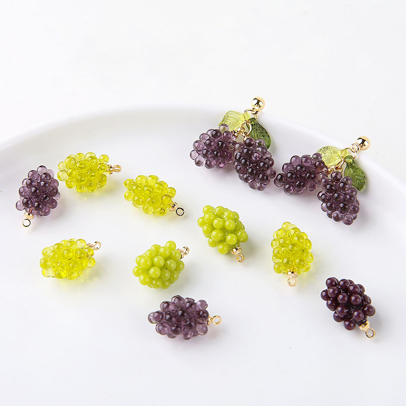 6pcs Cute Little Grapes Resin  - Resin Art Love review and price