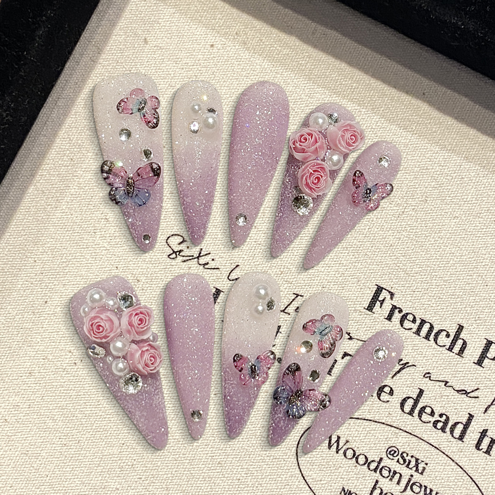 10pcs Long Stiletto Handmade F - Resin Art Flowers review and price