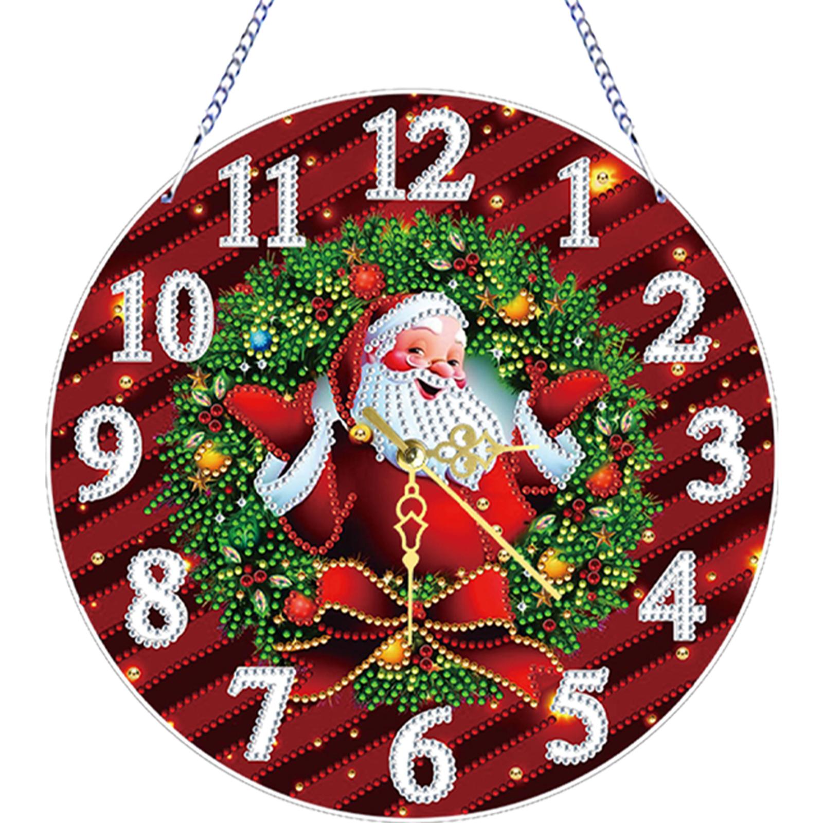 2D Flat DIY Xmas Diamond Paint - Resin Art Clock review and price