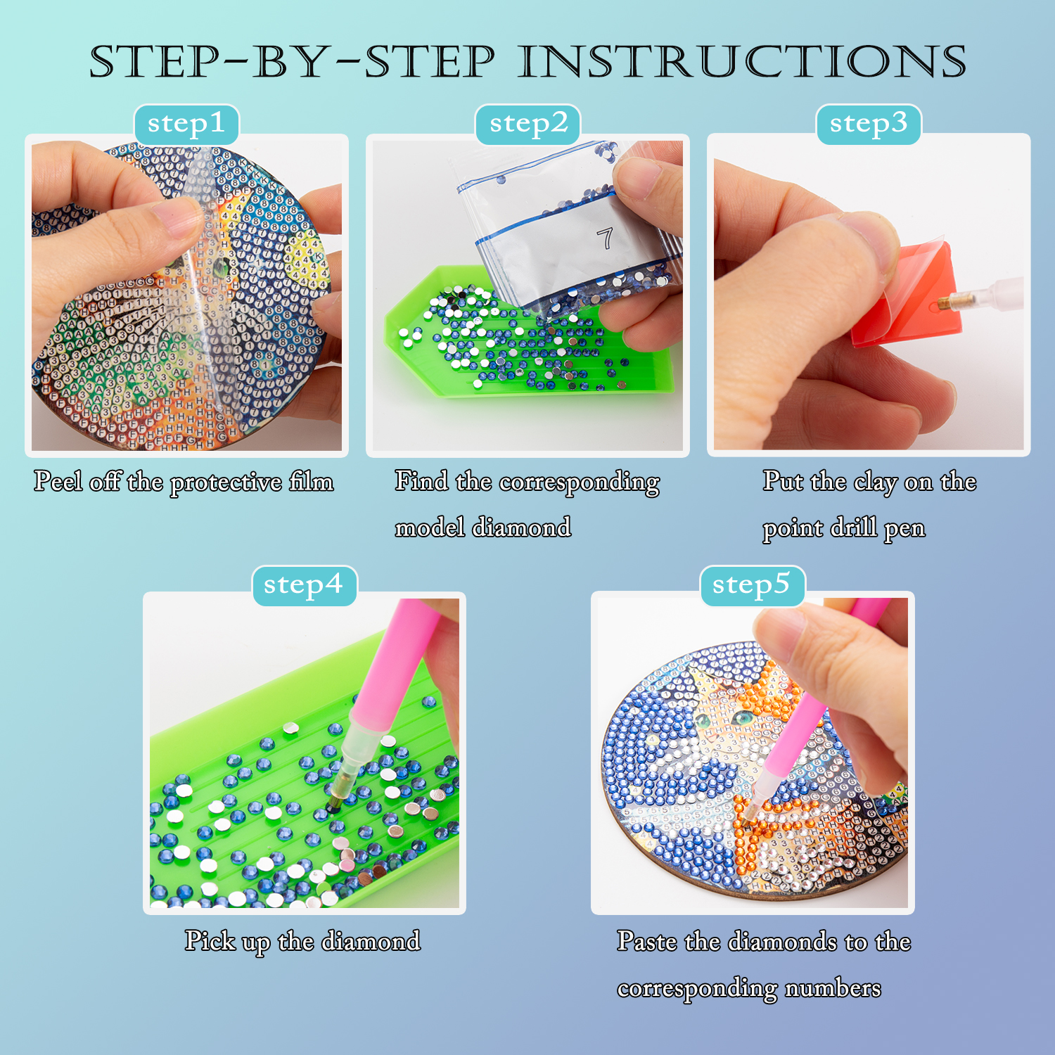8 pieces/set of diamond painte - Resin Art Craft review and price