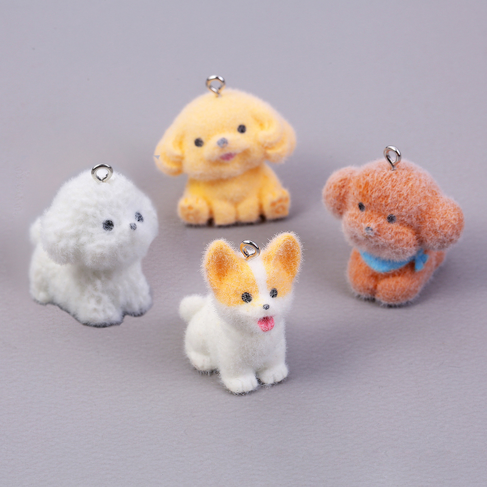 10pcs Flocking Puppy Dog Resin - Resin Art Love review and price