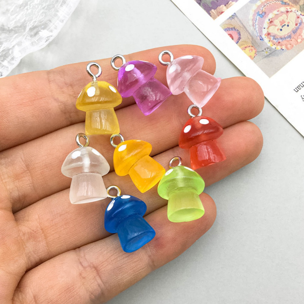 16pcs Luminous Mushroom Charms - Resin Art Love review and price