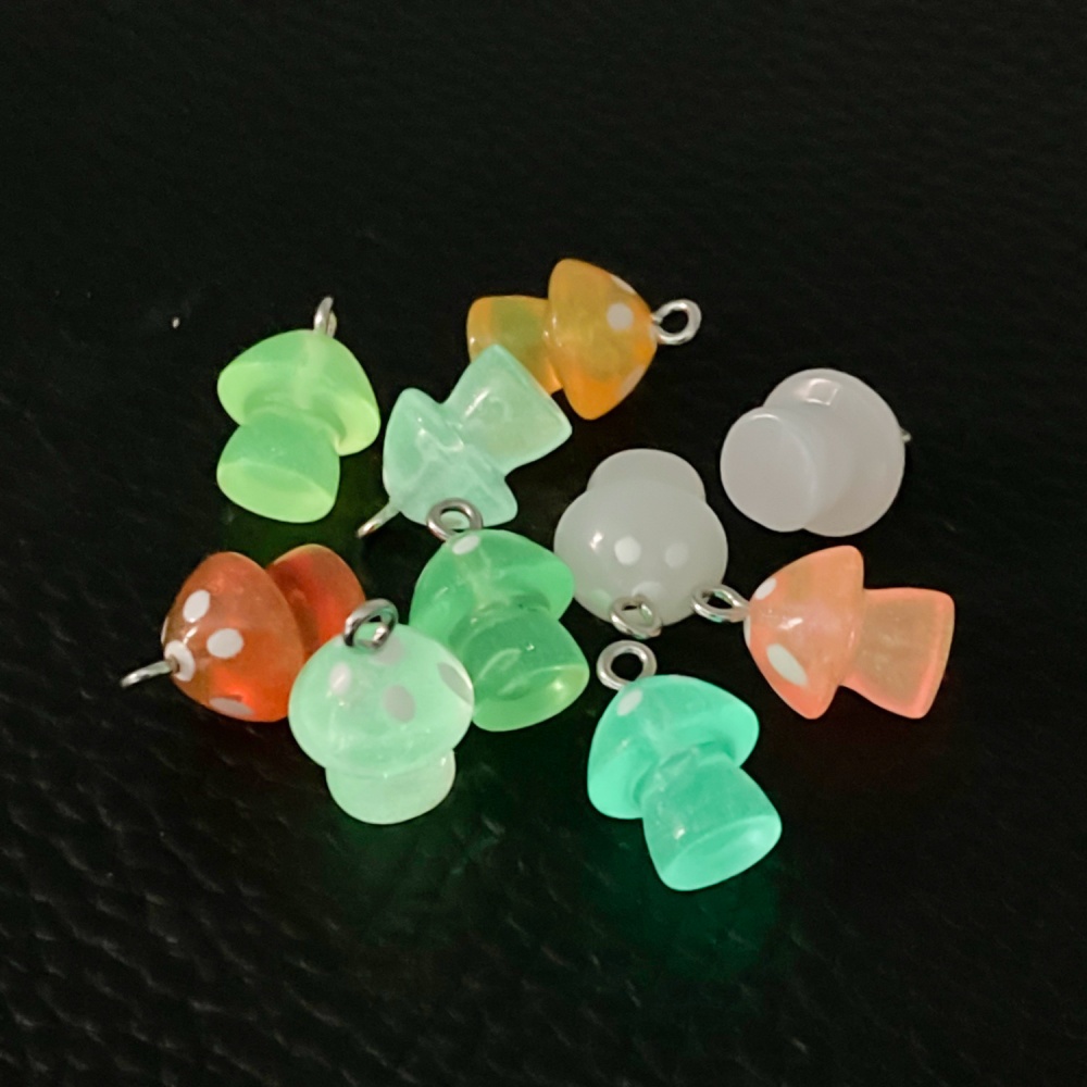 16pcs Luminous Mushroom Charms - Resin Art Love review and price