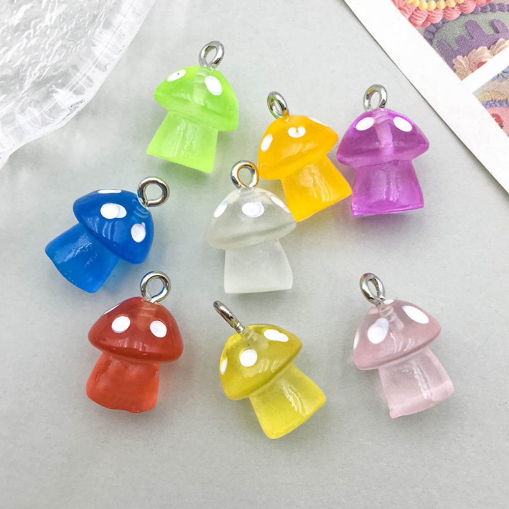 16pcs Luminous Mushroom Charms - Resin Art Love review and price