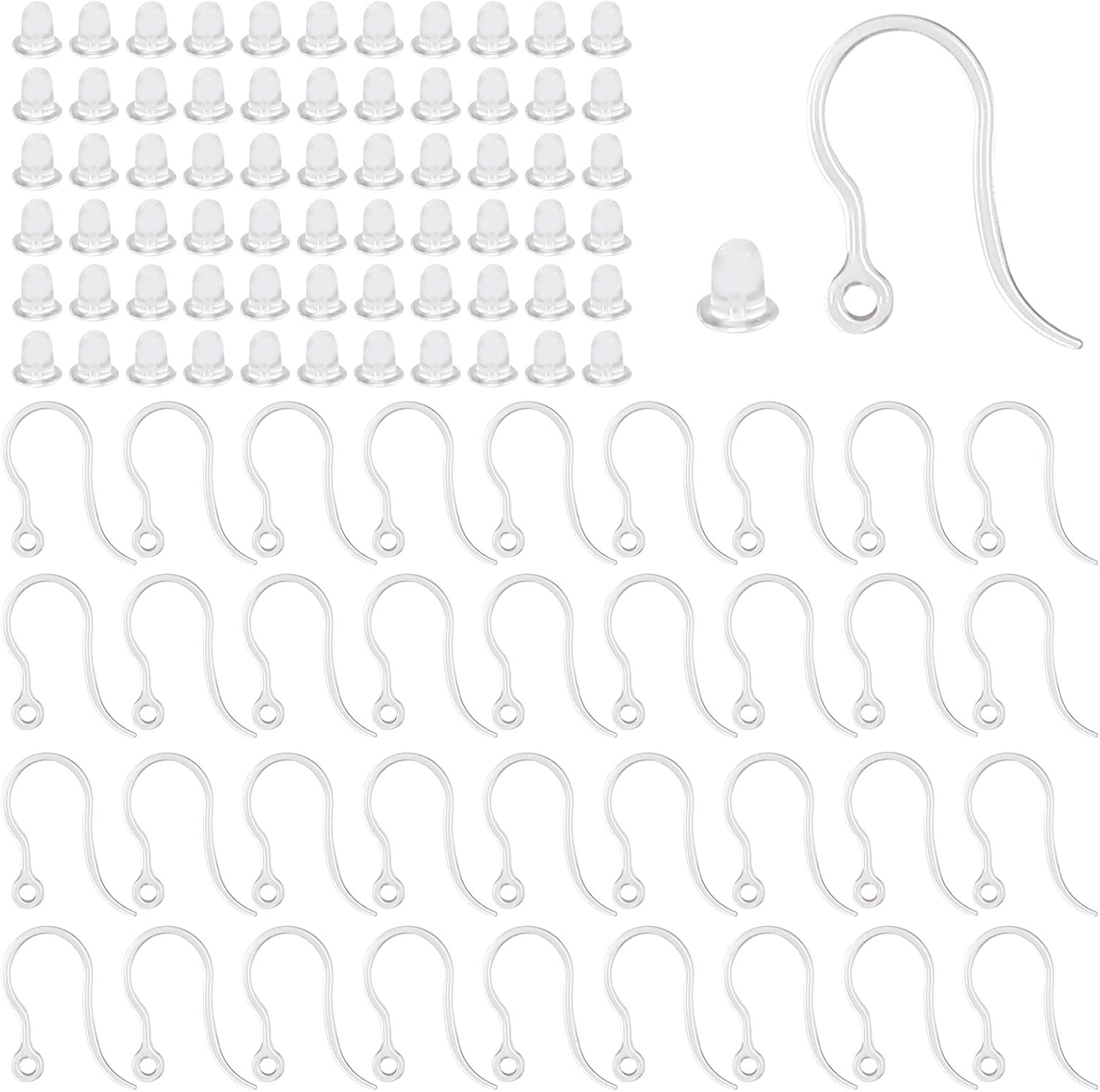 40pcs Clear Plastic Earring Ho - Resin Art Love review and price