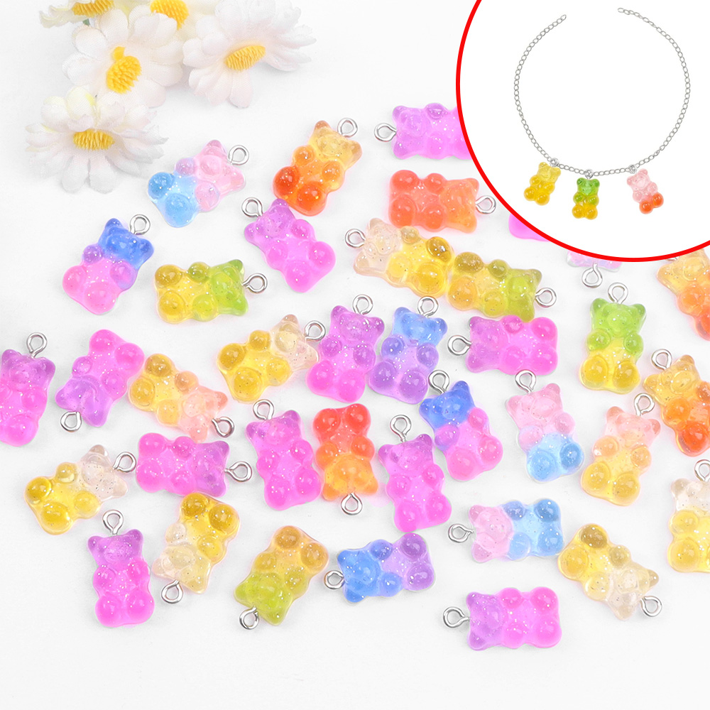 60pcs Dual Color Resin Bear Sh - Resin Art Craft review and price