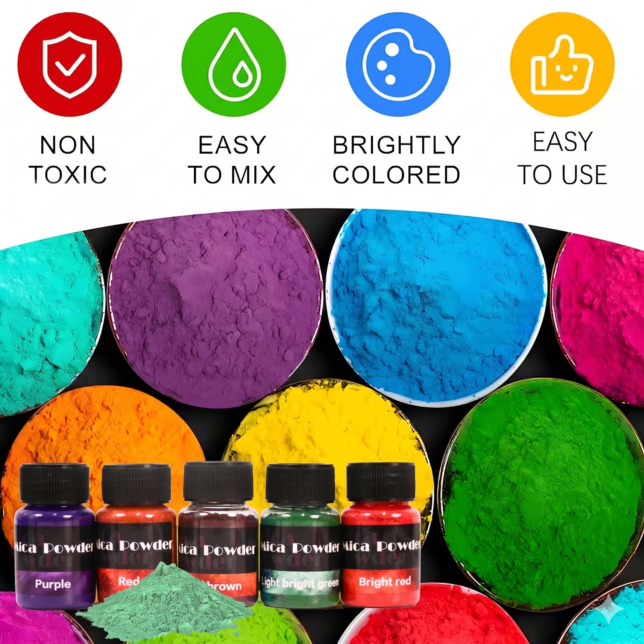 12-Color Gypsum Pigment Powder - Resin Art Tool Kit review and price