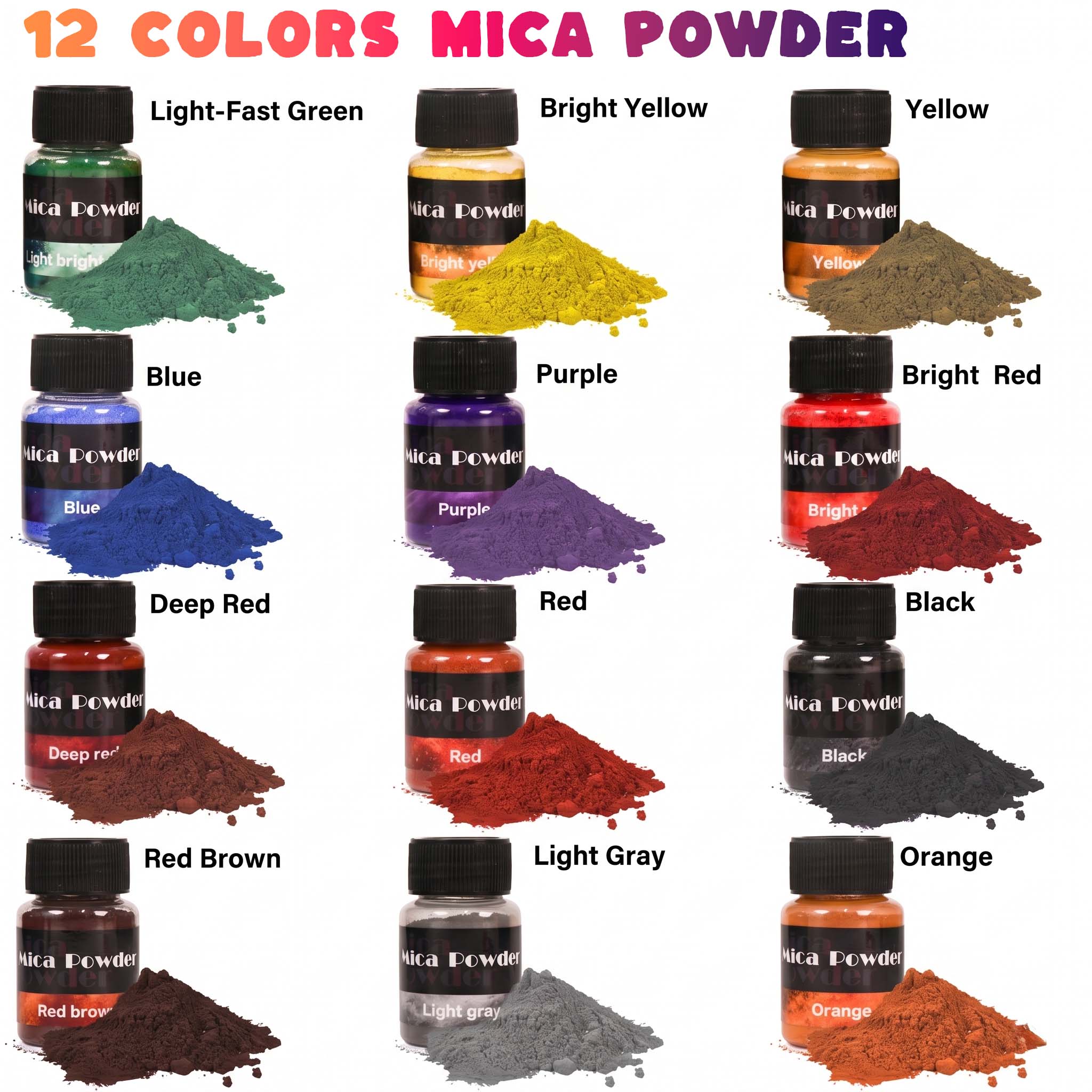 12-Color Gypsum Pigment Powder - Resin Art Tool Kit review and price