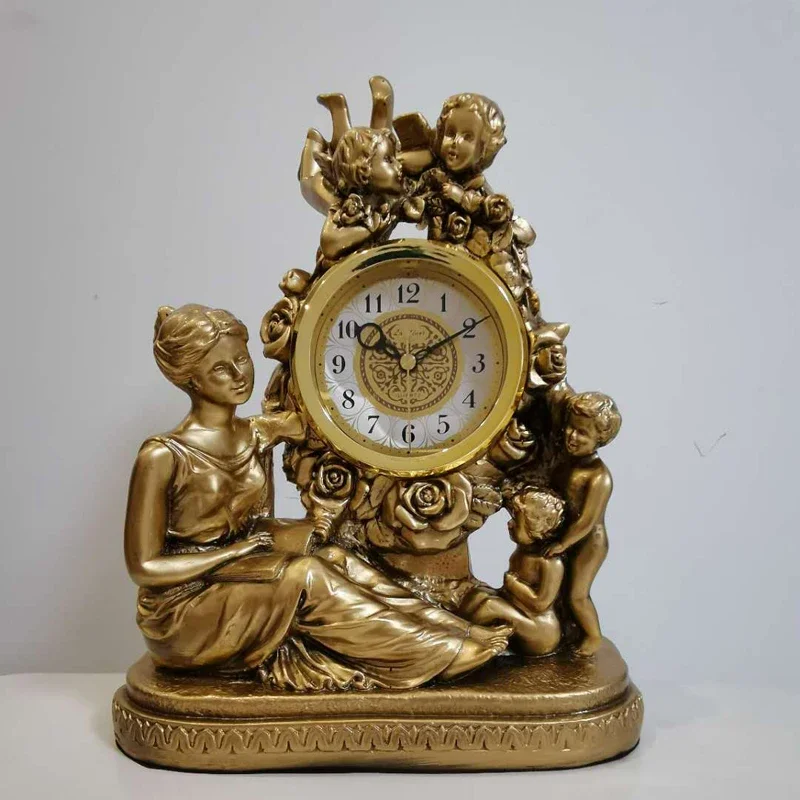 Retro European Resin Table Clo - Resin Art Clock review and price