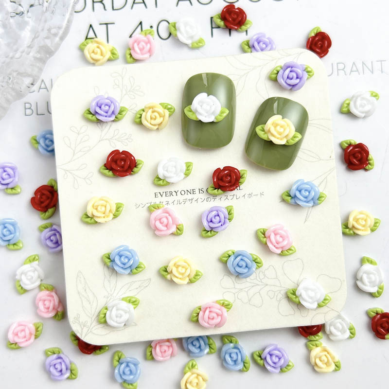 20pc Luminous Rose Carved Nail - Resin Art Craft review and price