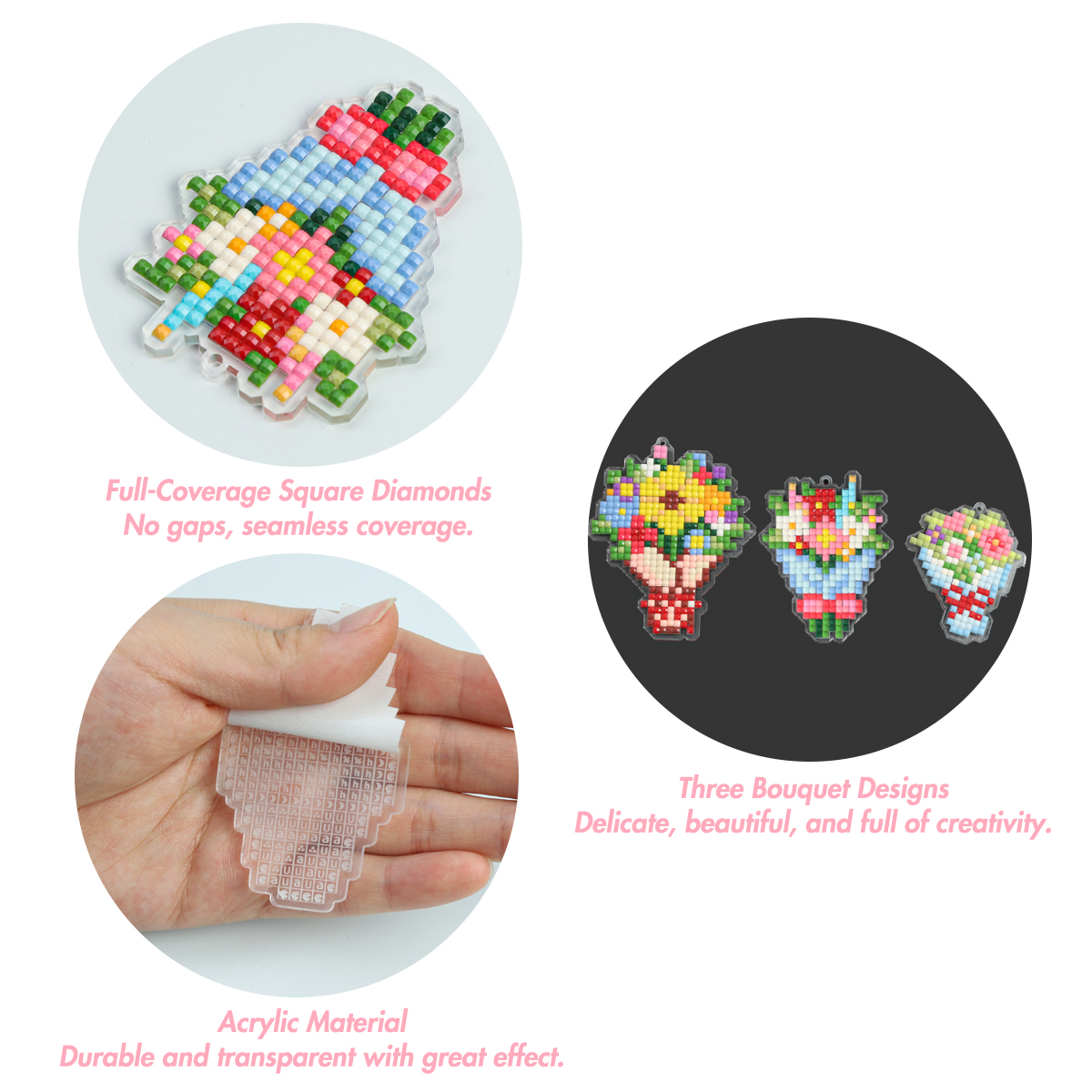 FOREVER YOUNG 3PCS Bouquet Acr - Resin Art Craft review and price
